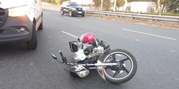 La moto en la que circulaba en joven. (Gentileza Policía)