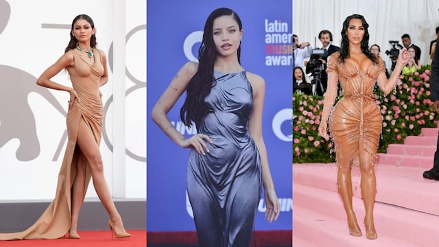 Zendaya, Emilia Mernes y Kim Kardashian con sus wet looks.