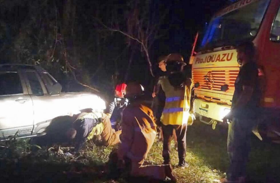 Accidente vial en Puerto Iguazú: se negó a ser trasladado al Hospital