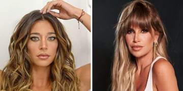 Flor Peña y Sol Pérez modelaron juntas con vestidos con transparencias y mucho brillo.