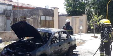 Incendio de un vehículo