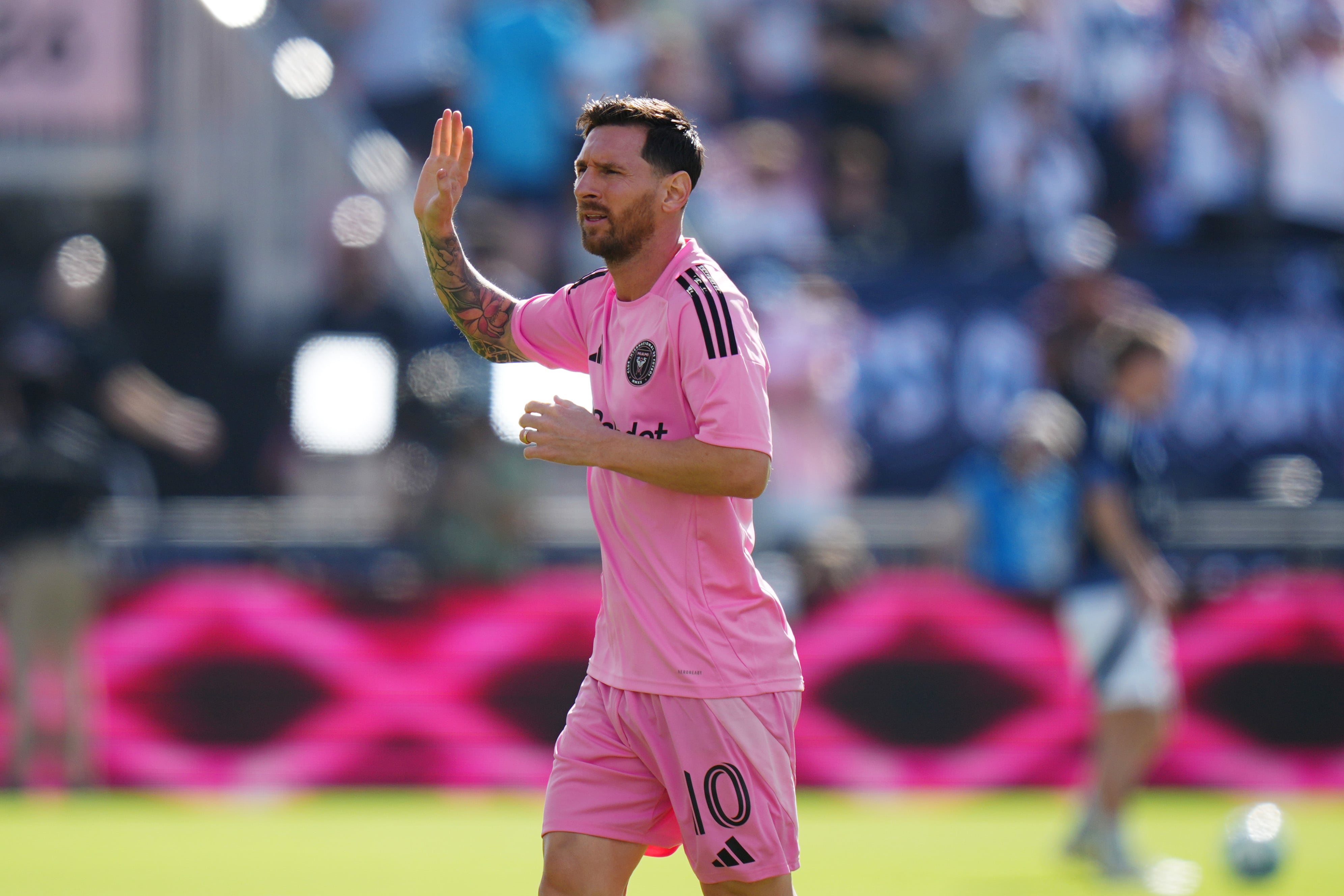 Lionel Messi, minutos antes de la final entre Inter Miami y Vancouver Whitecaps. (Gentileza MLS)