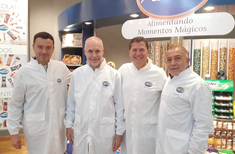 Visita de Horacio Rodríguez Larreta a la empresa Arcor en Arroyito