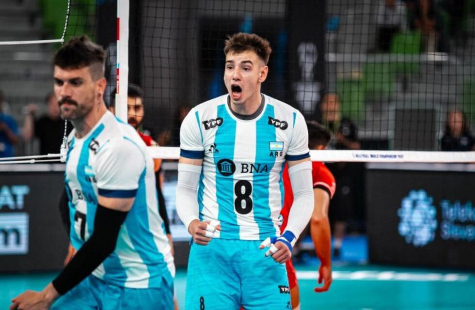 Vóley: con el mendocino Agustín Loser, la Selección Argentina le ganó a Cuba en la revancha