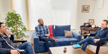 El ministro Jefe de Gabinete de la provincia, Agustín Tita, y el Secretario de Gobierno del Municipio Gastón Díaz se reunieron