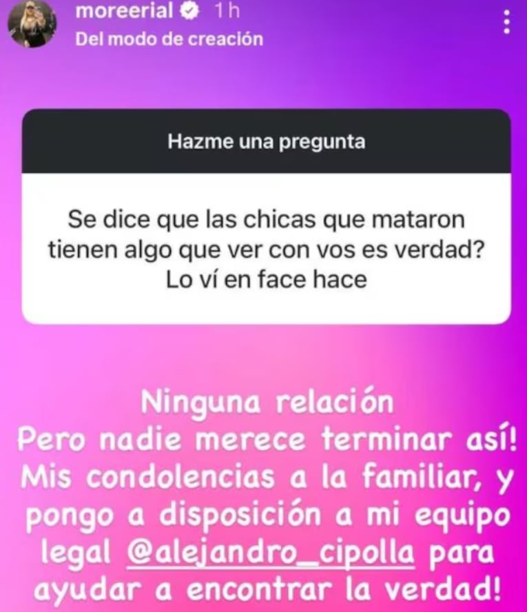 Morena Rial.