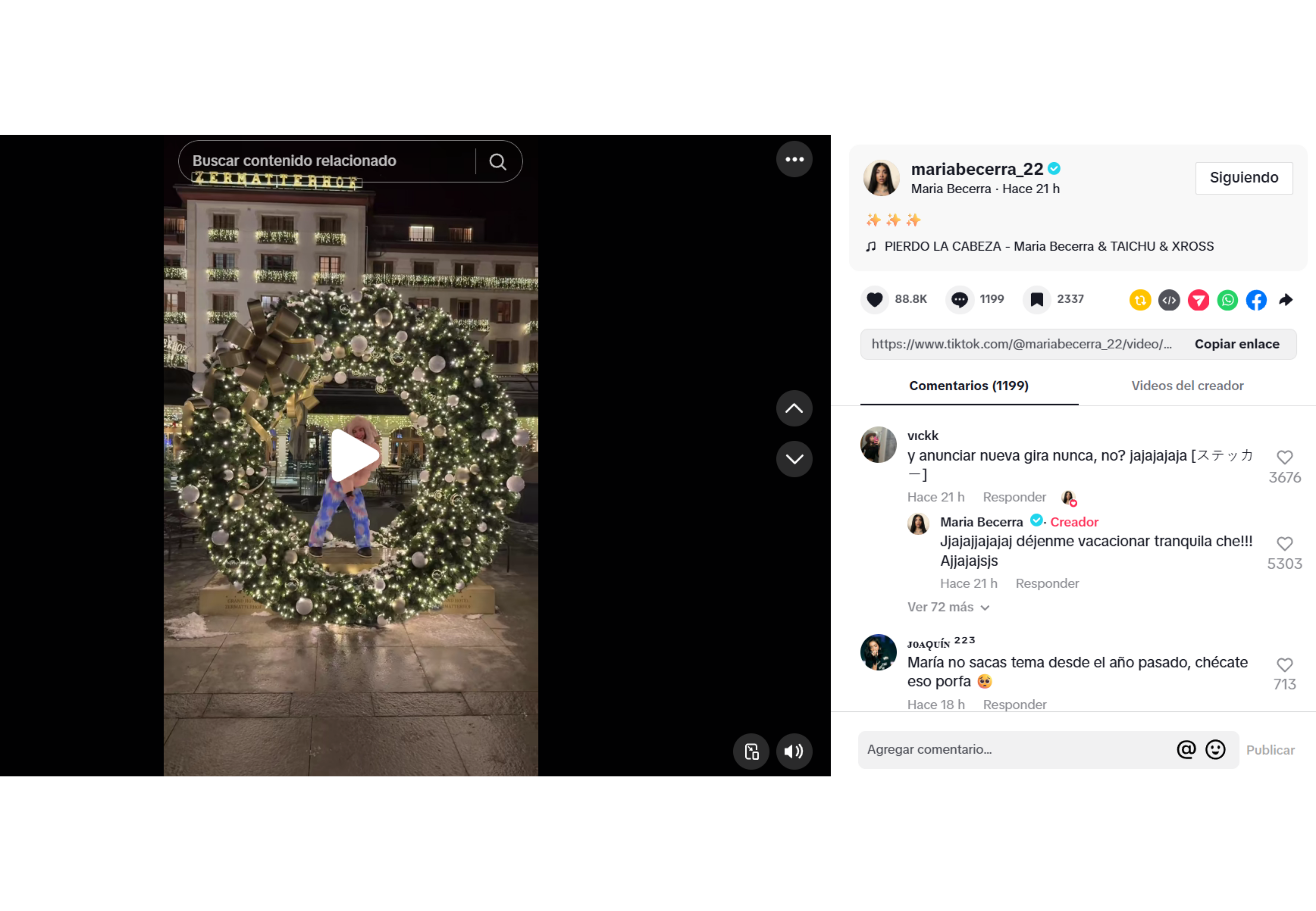 La respuesta de María.