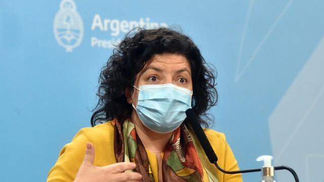 Vizzotti, durante la conferencia de este martes (Presidencia)