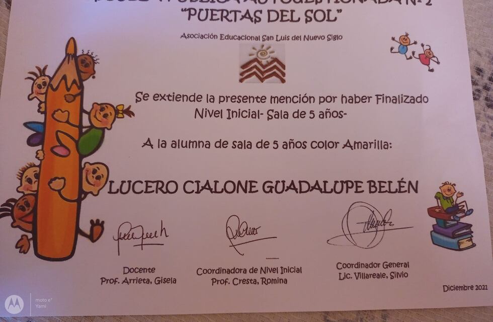 Guadalupe Lucero terminó el jardín y no estuvo presente para recibir su diploma