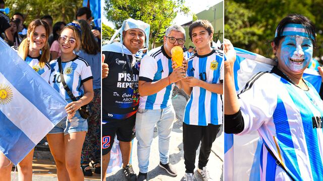 La alegría de los simpatizantes sampedreños se manifestó a pleno este domingo, tras el triunfo de Argentina en Qatar.