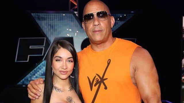 María Becerra junto a Vin Diesel en la premiere de Rápidos y Furiosos X