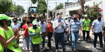 Jaldo recorrió obras en la capital.