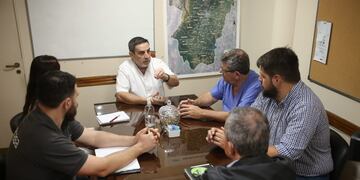 Medina Ruiz en la reunión.