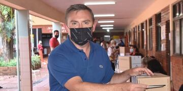PASO 2021 en Misiones | Carlos Sartori, intendente de Campo Grande, emitió su voto.