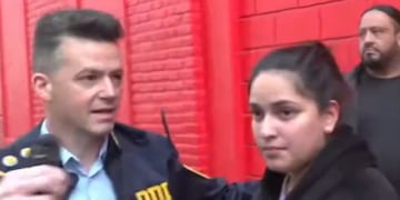 El momento de la detención de Florencia Ibáñez