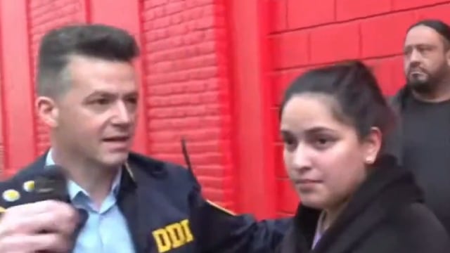El momento de la detención de Florencia Ibáñez