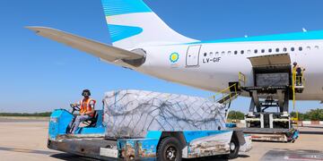 Llegada de las vacunas Sputnik V a la Argentina.