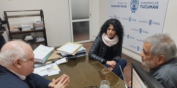 Masso recibió a Marcos Aguirre, sacerdote referente del Centro Educativo Don Bosco.