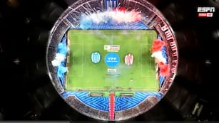 Así fue el tremendo recibimiento de Racing y Estudiantes en la final del Torneo Clausura.