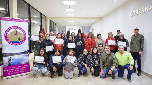 Finalizó el curso de “Atado de Mosca” en Ushuaia