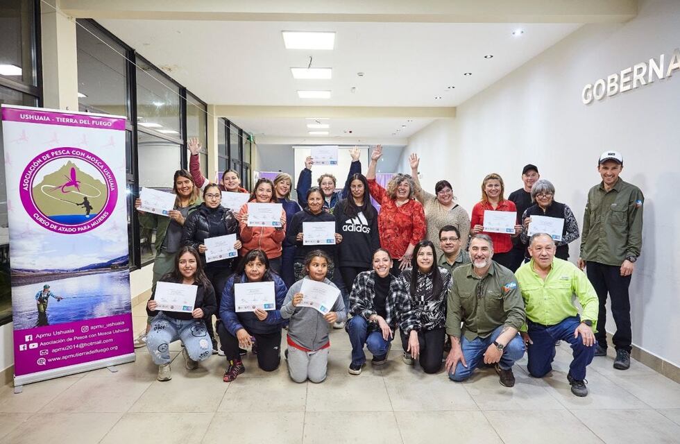 Finalizó el curso de “Atado de Mosca” en Ushuaia