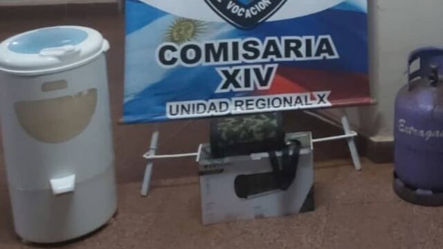 Objetos recuperados en Posadas.