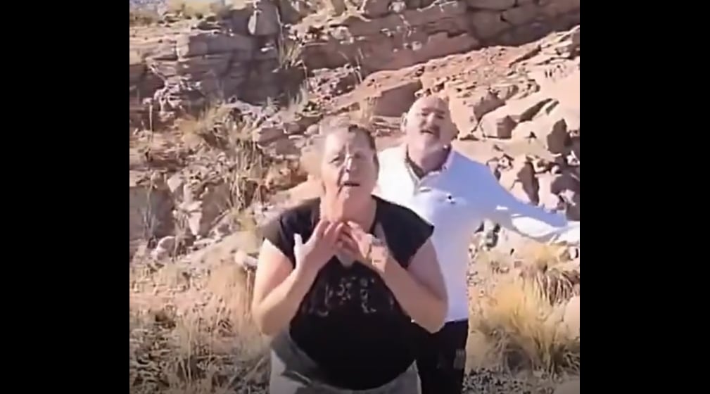 Turistas bonaerenses vandalizaron el paisaje natural de Potrerillos, Mendoza. (Captura del video).