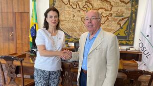 Diana Mondino viajó a Brasil para reunirse con el canciller Mauro Vieira. Foto: X Itamaraty Brasil