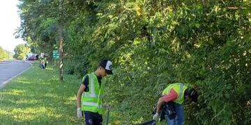 Jornada de recolección de residuos dentro del área protegida del Parque Nacional Iguazú.
