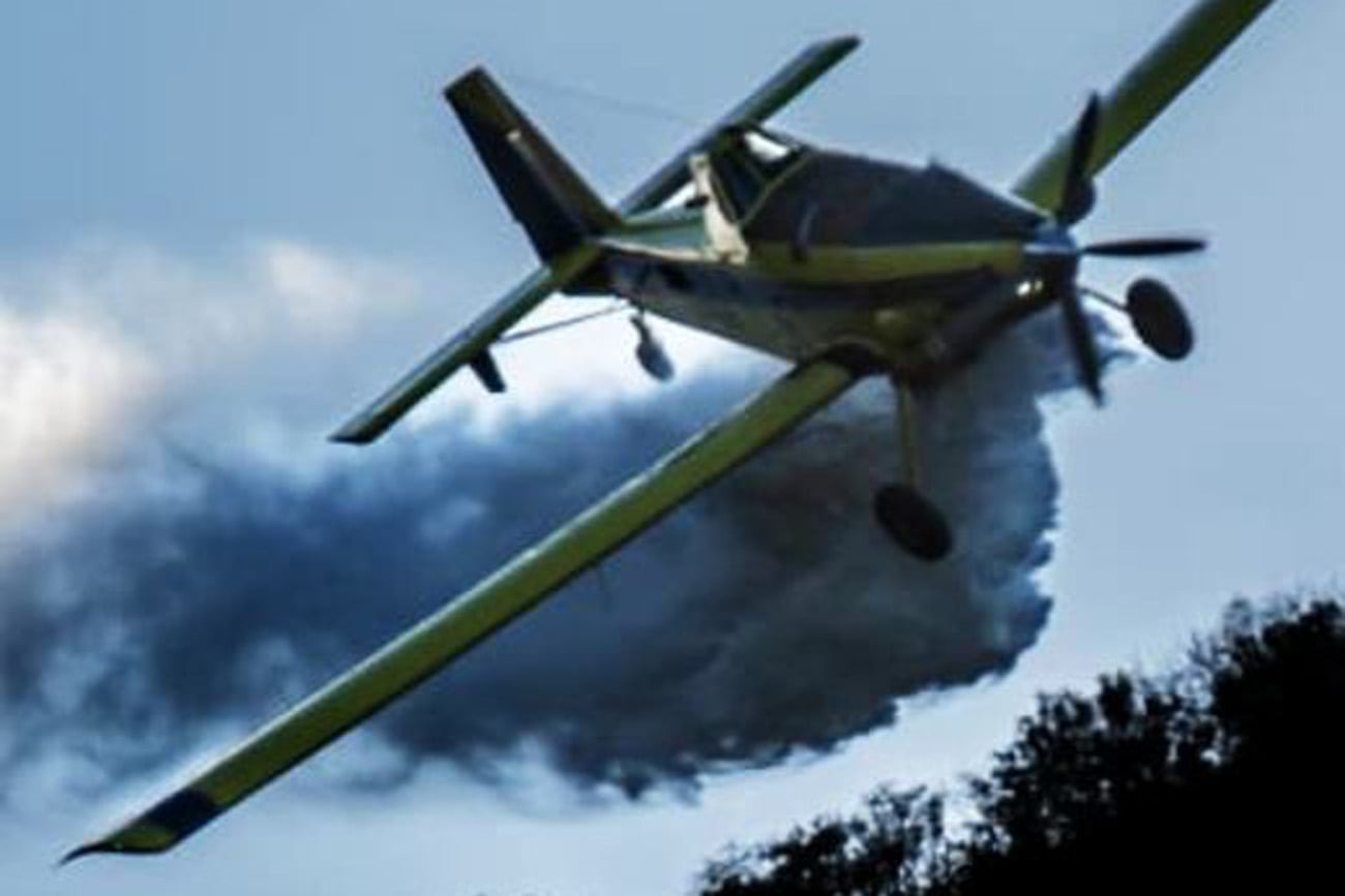 Incendio en la Quebrada del Condorito. El trabajo de los aviones. (Gentileza)