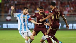 Lionel Messi, presente en el encuentro ante Venezuela.