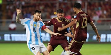 Lionel Messi, presente en el encuentro ante Venezuela.