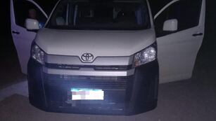 La camioneta detenida en Barranca Yaco.