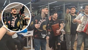 Ulises Bueno armó un baile en el aeropuerto de Ezeiza y el video es furor.