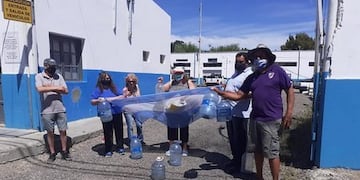 Protesta en Servicios Públicos por la falta de agua