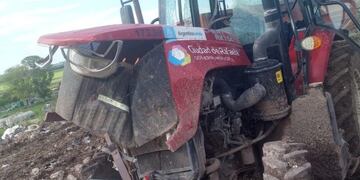 Así quedó el tracto chocado en el Complejo Ambiental