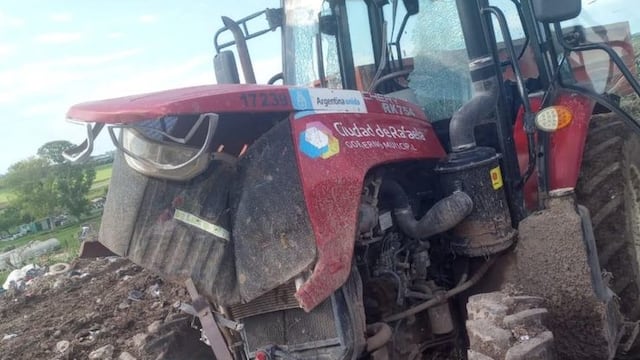 Así quedó el tracto chocado en el Complejo Ambiental