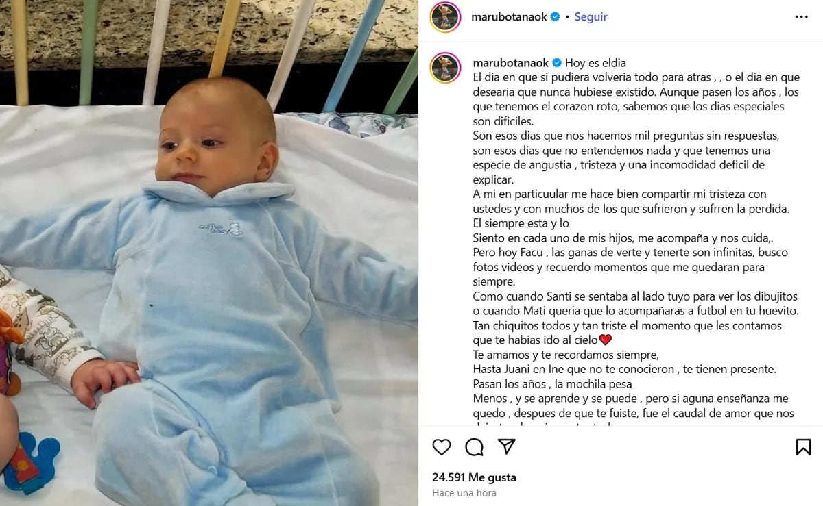 El recuerdo de Maru Botana a 17 años de la muerte de su hijo Facundo