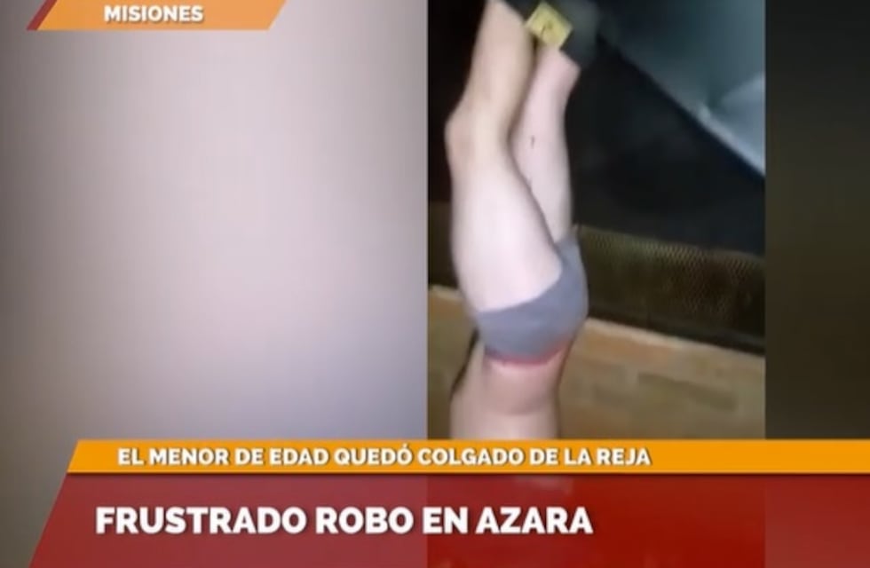 Insólito: misionero entró a robar y cuando quiso escapar, quedó enganchado del pantalón en la reja