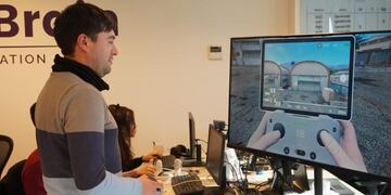 Simulador de vuelo de drones.