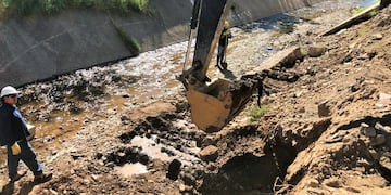 Comenzaron las obras de restauración integral del Zanjón de los Ciruelos, entre San Martín y Lisandro Moyano de Las Heras. Gentileza Gobierno de Mendoza