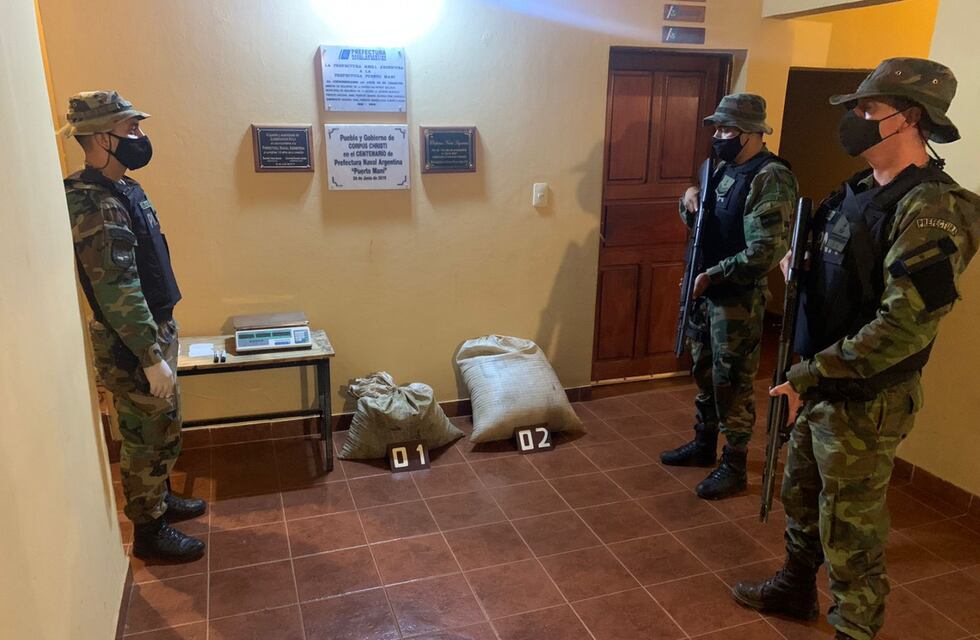 Prefectura Naval Argentina decomisó marihuana en Corpus