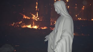 Virgen se salvó de los incendios en las Sierras de Córoba.