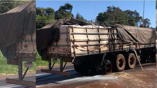 Puerto Iguazú: logran sofocar un principio de incendio en un camión.