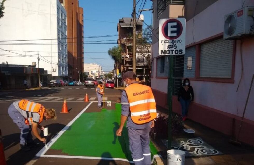 La Municipalidad ejecuta obras de señalética y demarcación de lugares en Posadas