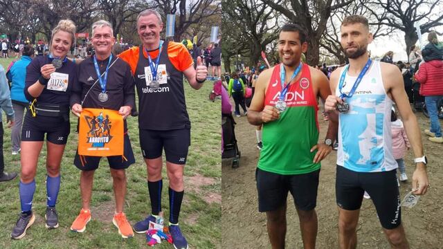 Atletas de Arroyito que participaron de la Maratón de Buenos Aires 2023