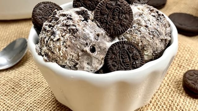 Helado de crema Oreo