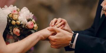 Novios en un casamiento. Foto ilustrativa.