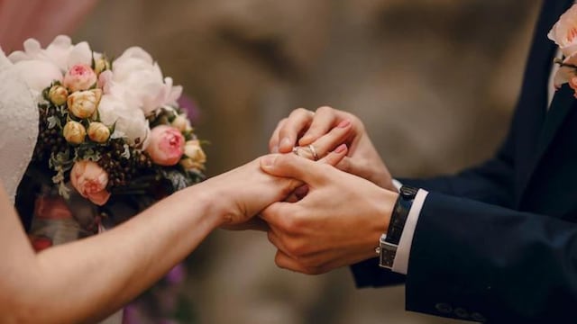 Novios en un casamiento. Foto ilustrativa.