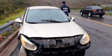 Accidente en el camino del cuadrado.